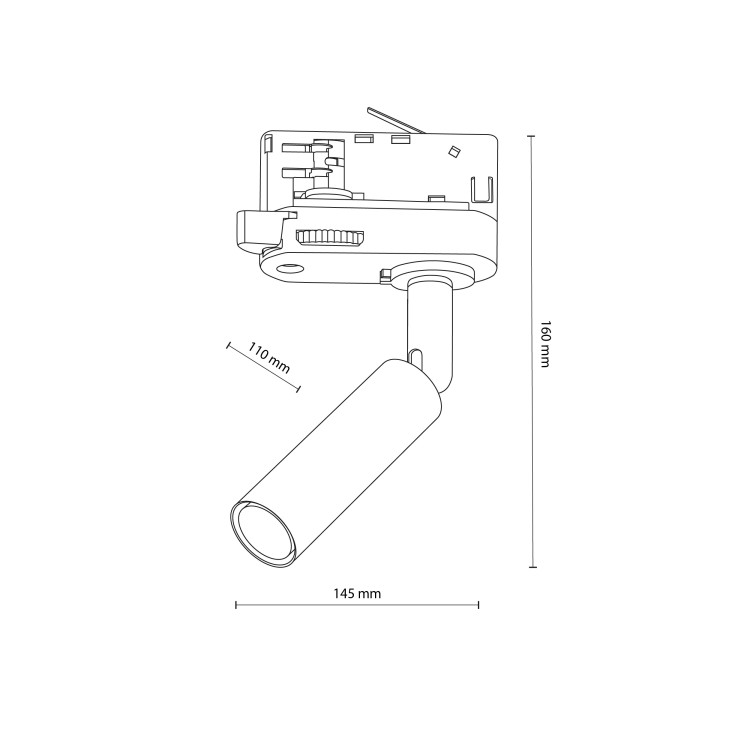 TRACER Trójobwodowy LAGOS BLACK 1 G9 4847 TK Lighting Czarny Czarny
