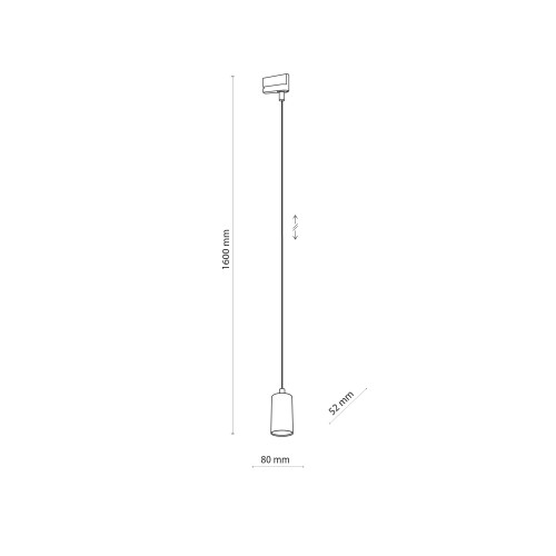 TRACER Trójobwodowy TOP WHITE Wiszący 1 GU10 4845 TK Lighting Biały Biały