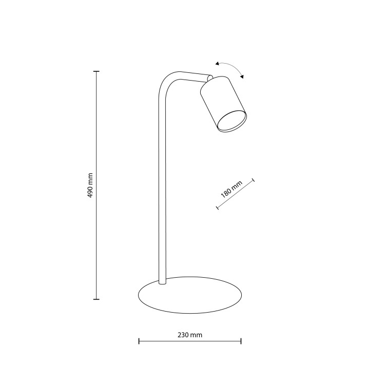 LOGAN WHITE Lampka nocna 1 5490 TK Lighting Biały Biały