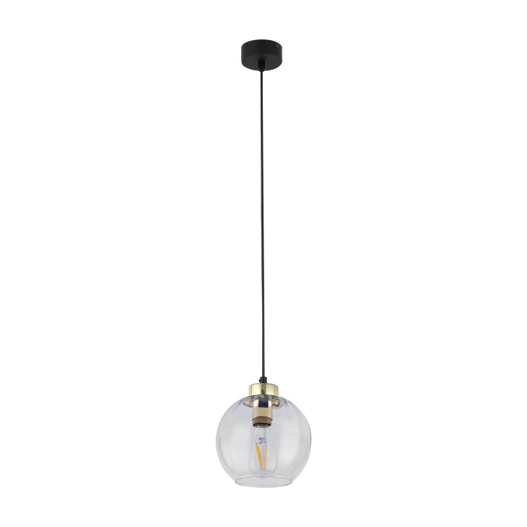 DEVI TRANSPARENT Lampa wisząca 1 180 4646 TK Lighting Złoty, Czarny Transparentny