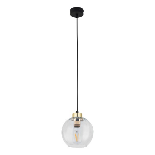 DEVI TRANSPARENT Lampa wisząca 1 180 4646 TK Lighting Złoty, Czarny Transparentny