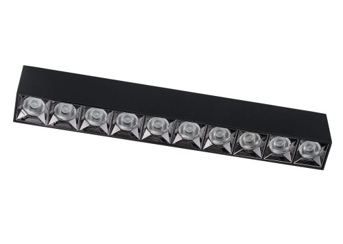 Oprawa liniowa Lampa spot punktowa MIDI LED BLACK 10056 NOWODVORSKI Lighting 40W 3000K Loft nowoczesna sufitowa oświetlenie z soczewkami nie oślepia nie oślepiająca barwa ciepła ciepło biała czarna Inspiracje Premium