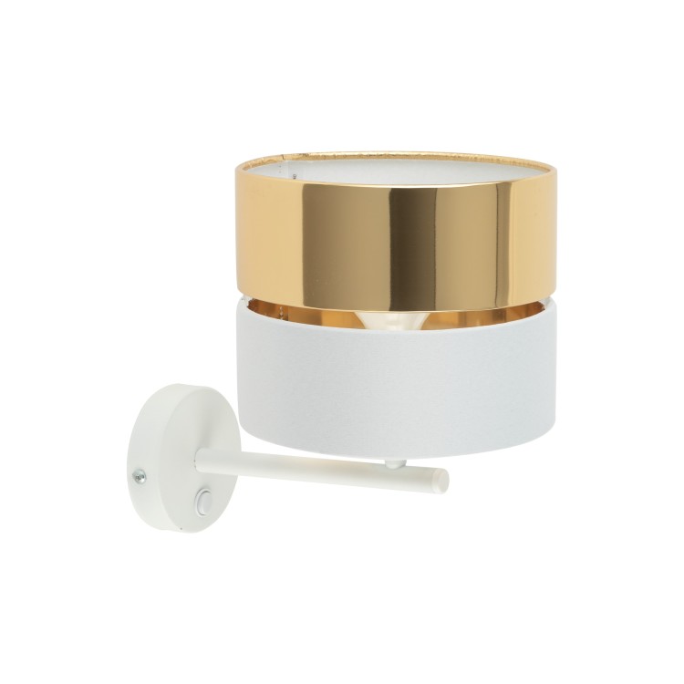 HILTON WHITE/GOLD Kinkiet 1 4770 TK Lighting Biały Złoty, Biały
