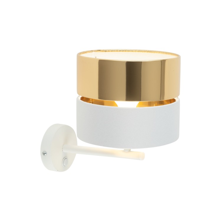 HILTON WHITE/GOLD Kinkiet 1 4770 TK Lighting Biały Złoty, Biały