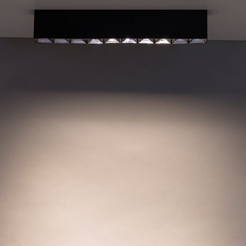 Oprawa liniowa Lampa spot punktowa MIDI LED BLACK 10056 NOWODVORSKI Lighting 40W 3000K Loft nowoczesna sufitowa oświetlenie z soczewkami nie oślepia nie oślepiająca barwa ciepła ciepło biała czarna Inspiracje Premium