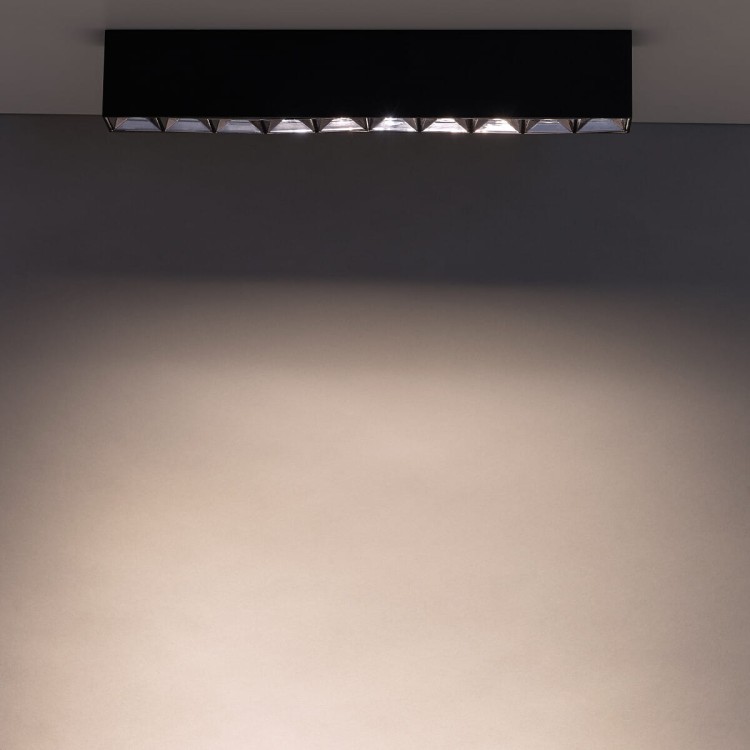 Oprawa liniowa Lampa spot punktowa MIDI LED BLACK 10056 NOWODVORSKI Lighting 40W 3000K Loft nowoczesna sufitowa oświetlenie z soczewkami nie oślepia nie oślepiająca barwa ciepła ciepło biała czarna Inspiracje Premium