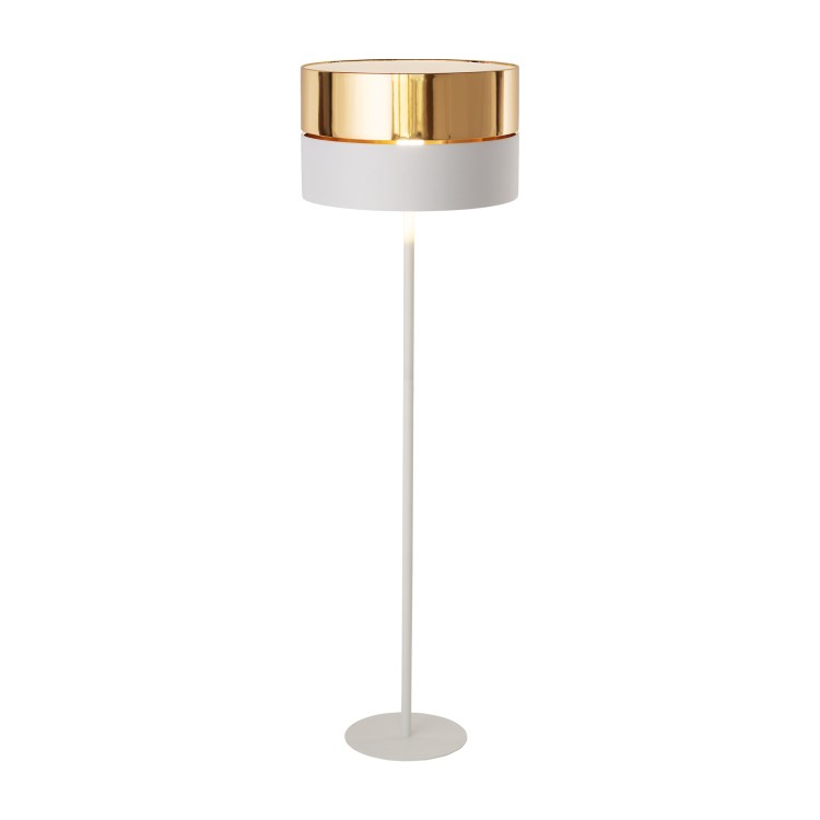 HILTON WHITE/GOLD Lampa podłogowa 1 5074 TK Lighting Biały Złoty, Biały