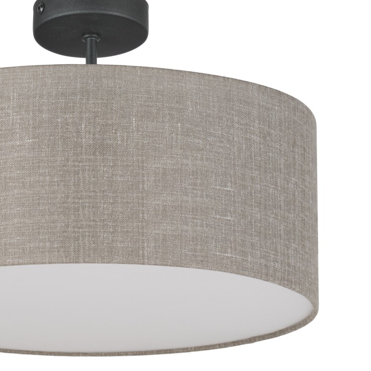 RONDO LINEN Lampa sufitowa 4 400 6247 TK Lighting Czarny Len, Biały