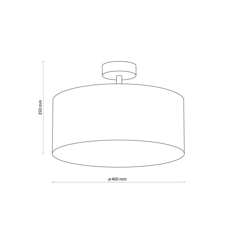 RONDO LINEN Lampa sufitowa 4 400 6247 TK Lighting Czarny Len, Biały
