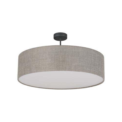 RONDO LINEN Lampa sufitowa 4 600 6248 TK Lighting Czarny Len, Biały