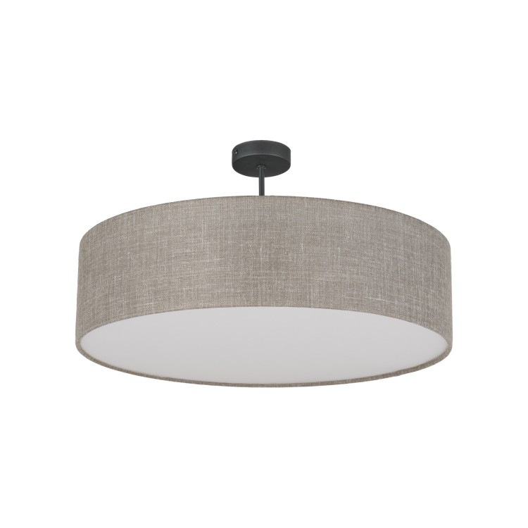RONDO LINEN Lampa sufitowa 4 600 6248 TK Lighting Czarny Len, Biały