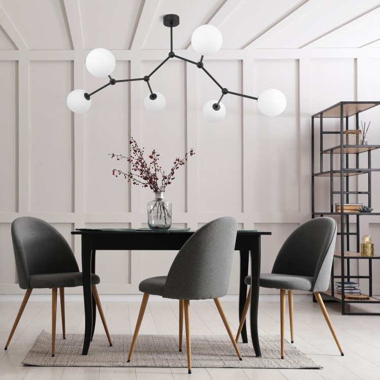 FAIRY BLACK Lampa sufitowa 6 4856 TK Lighting Czarny Biały