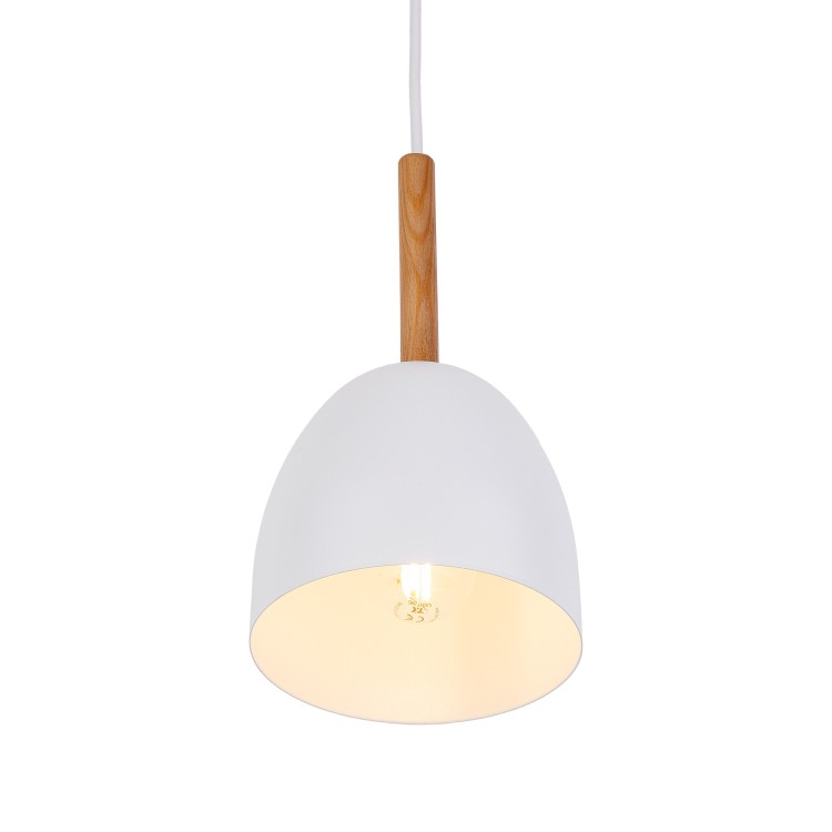 NORD WHITE Lampa wisząca 1 4868 TK Lighting Biały, Sosna Biały