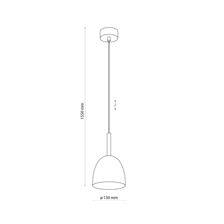 NORD BLACK Lampa wisząca 1 4870 TK Lighting Sosna, Czarny Czarny
