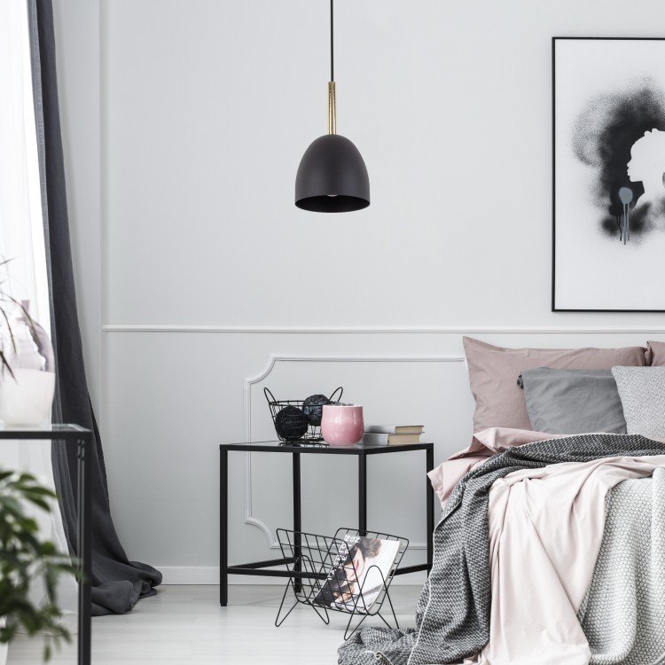 NORD BLACK Lampa wisząca 1 4870 TK Lighting Sosna, Czarny Czarny