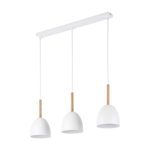 NORD WHITE Lampa wisząca 3 4869 TK Lighting Biały, Sosna Biały