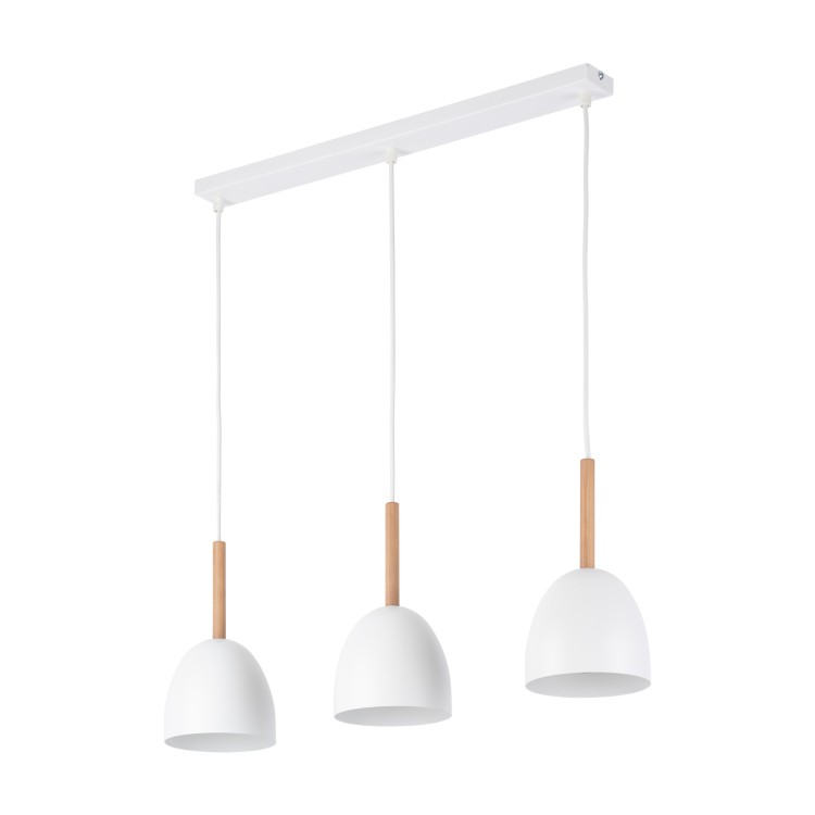 NORD WHITE Lampa wisząca 3 4869 TK Lighting Biały, Sosna Biały