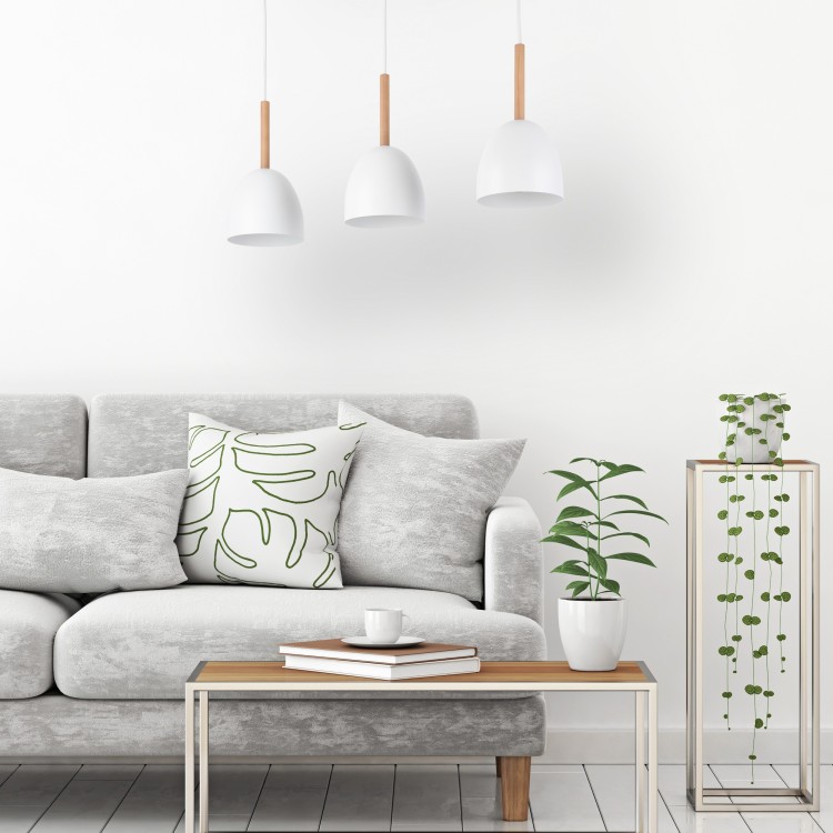 NORD WHITE Lampa wisząca 3 4869 TK Lighting Biały, Sosna Biały