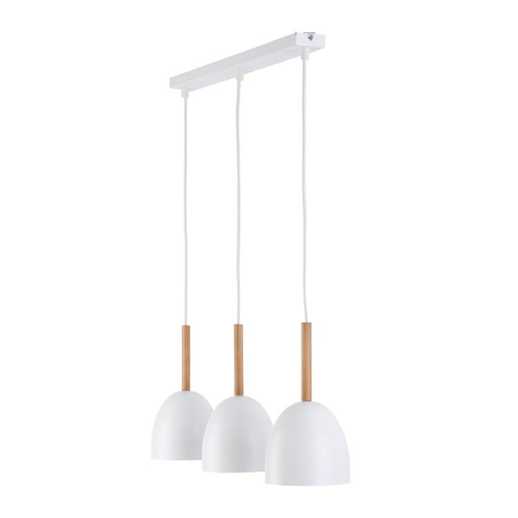 NORD WHITE Lampa wisząca 3 4869 TK Lighting Biały, Sosna Biały