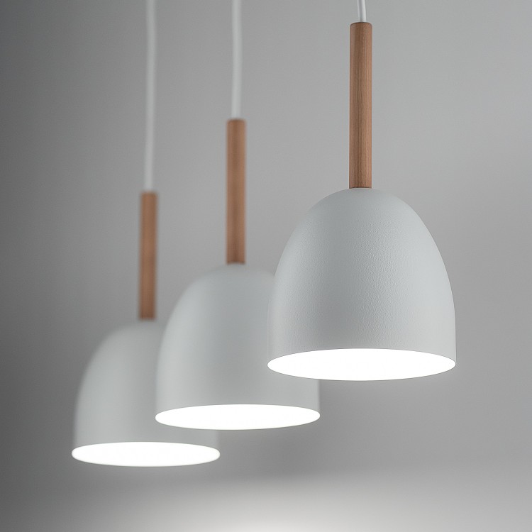 NORD WHITE Lampa wisząca 3 4869 TK Lighting Biały, Sosna Biały