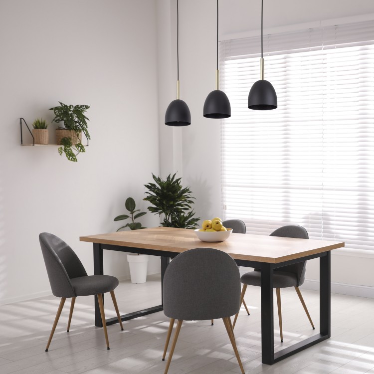 NORD BLACK Lampa wisząca 3 4871 TK Lighting Sosna, Czarny Czarny