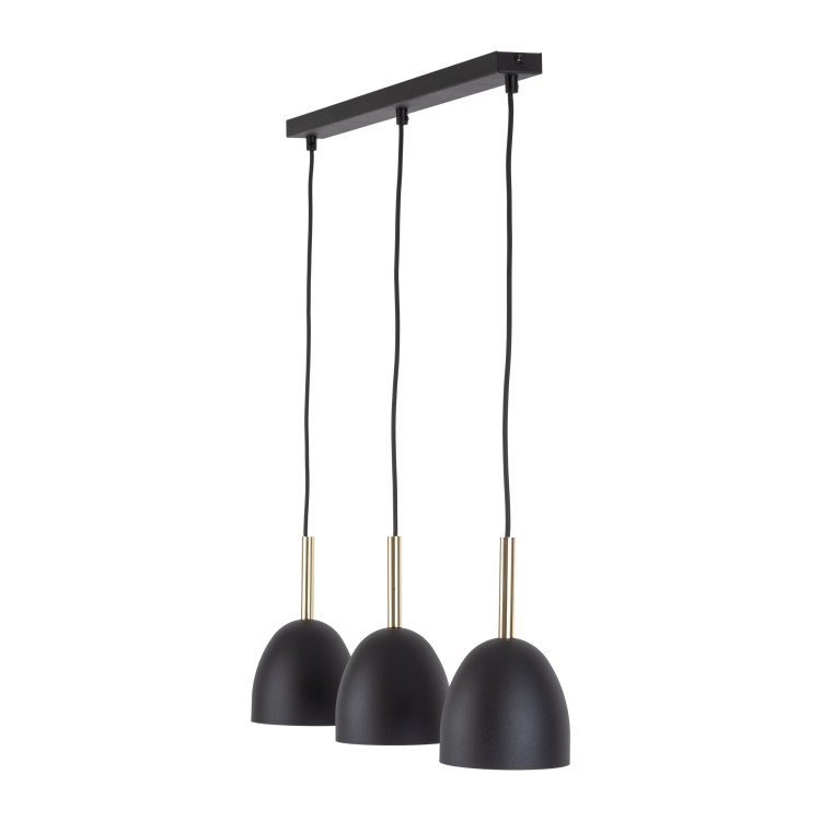 NORD BLACK Lampa wisząca 3 4871 TK Lighting Sosna, Czarny Czarny