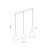 NORD BLACK Lampa wisząca 3 4871 TK Lighting Sosna, Czarny Czarny