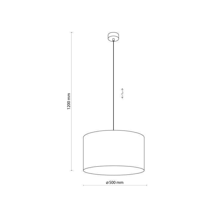 MORENO Lampa wisząca 3 500 4990 TK Lighting Czarny Czarny