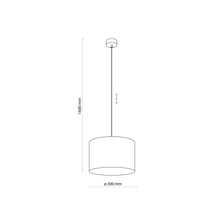 MORENO Lampa wisząca 1 300 4991 TK Lighting Czarny Czarny