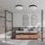 PORI BLACK Plafon łazienkowy 2XE27 IP 44 862 TK Lighting Czarny Biały