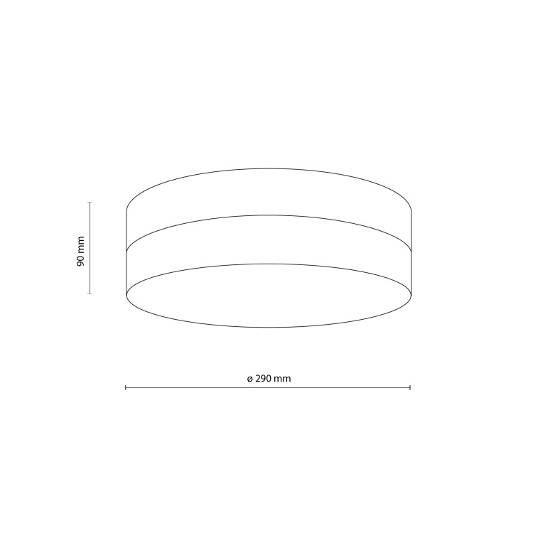 PORI BLACK Plafon łazienkowy 2XE27 IP 44 862 TK Lighting Czarny Biały