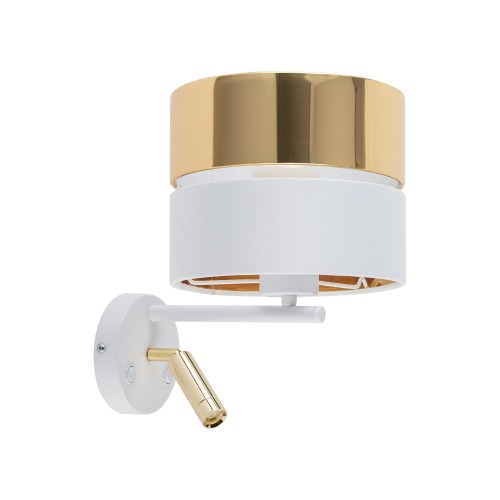HILTON WHITE/GOLD Kinkiet 2  E27 + LED 5361 TK Lighting Złoty, Biały Złoty, Biały