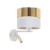 HILTON WHITE/GOLD Kinkiet 2  E27 + LED 5361 TK Lighting Złoty, Biały Złoty, Biały