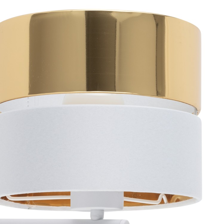 HILTON WHITE/GOLD Kinkiet 2  E27 + LED 5361 TK Lighting Złoty, Biały Złoty, Biały
