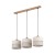 ECO Lampa wisząca 3 Listwa 5771 TK Lighting Sosna, Czarny Len, Beżowy