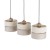 ECO Lampa wisząca 3 Listwa 5771 TK Lighting Sosna, Czarny Len, Beżowy