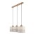 ECO Lampa wisząca 3 Listwa 5771 TK Lighting Sosna, Czarny Len, Beżowy