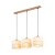 ECO Lampa wisząca 3 Listwa 5771 TK Lighting Sosna, Czarny Len, Beżowy