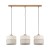 ECO Lampa wisząca 3 Listwa 5771 TK Lighting Sosna, Czarny Len, Beżowy