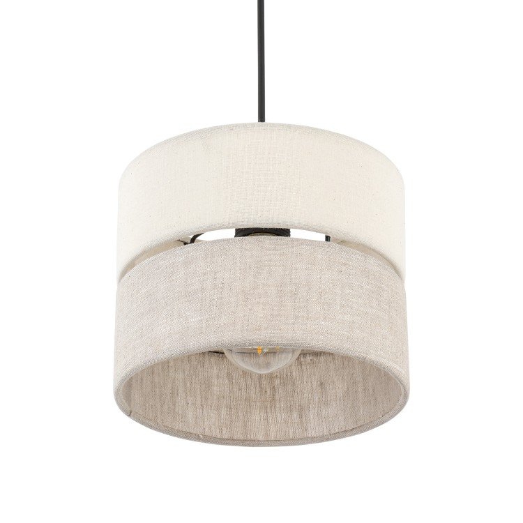 ECO Lampa wisząca 1 200 5770 TK Lighting Sosna, Czarny Len, Beżowy