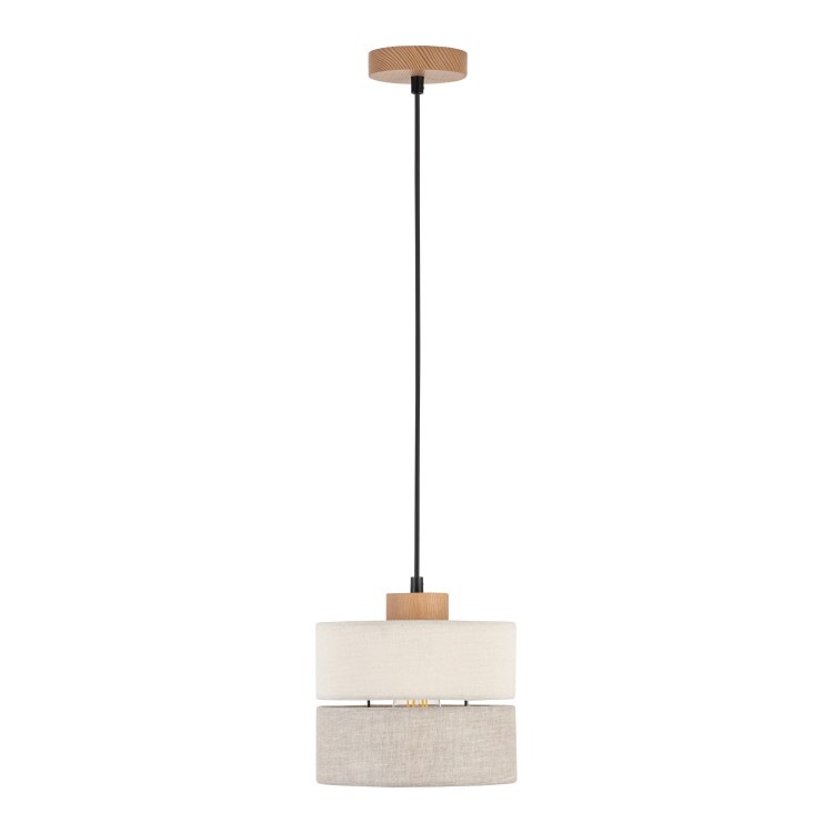 ECO Lampa wisząca 1 200 5770 TK Lighting Sosna, Czarny Len, Beżowy