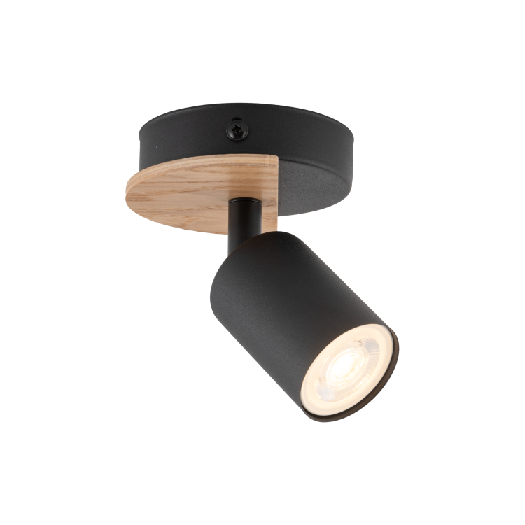 COVER WOOD Lampa sufitowa 1 4673 TK Lighting Orzech, Czarny Czarny
