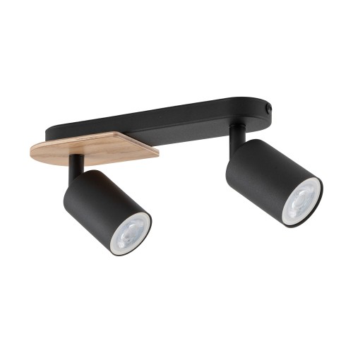 COVER WOOD Lampa sufitowa 2 4674 TK Lighting Orzech, Czarny Czarny