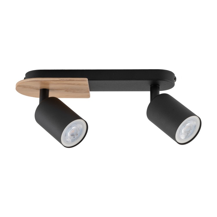 COVER WOOD Lampa sufitowa 2 4674 TK Lighting Orzech, Czarny Czarny