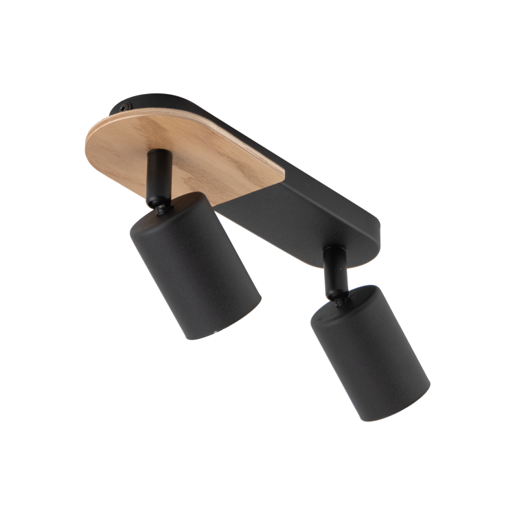 COVER WOOD Lampa sufitowa 2 4674 TK Lighting Orzech, Czarny Czarny