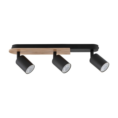 COVER WOOD Lampa sufitowa 3 4675 TK Lighting Orzech, Czarny Czarny
