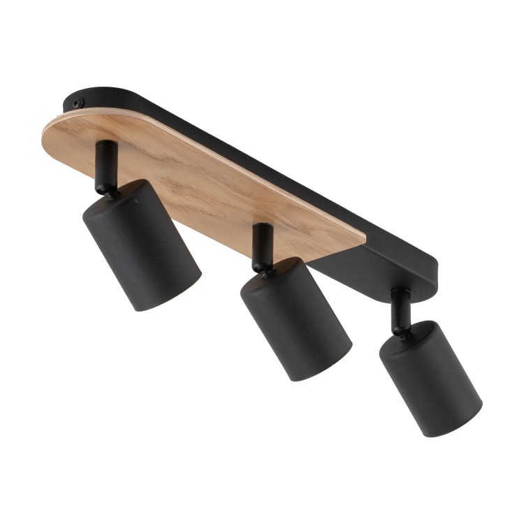 COVER WOOD Lampa sufitowa 3 4675 TK Lighting Orzech, Czarny Czarny