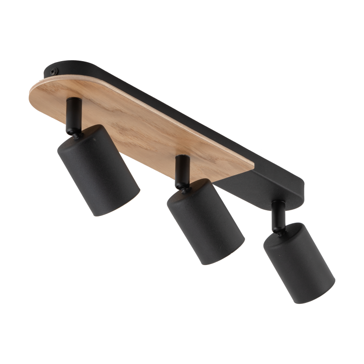 COVER WOOD Lampa sufitowa 3 4675 TK Lighting Orzech, Czarny Czarny