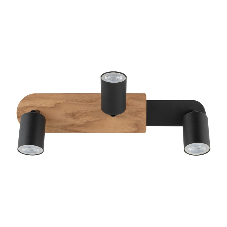 COVER WOOD Lampa sufitowa 3 4675 TK Lighting Orzech, Czarny Czarny