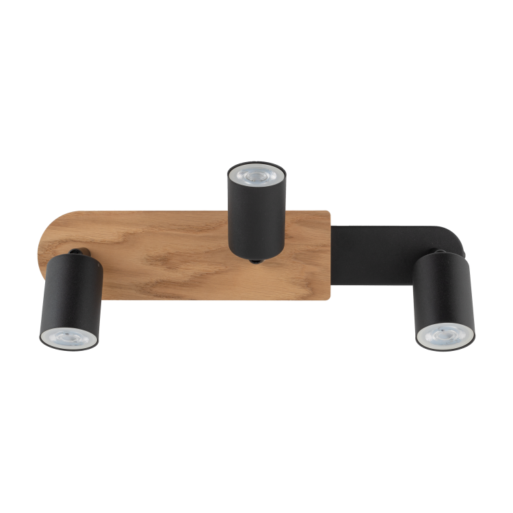 COVER WOOD Lampa sufitowa 3 4675 TK Lighting Orzech, Czarny Czarny